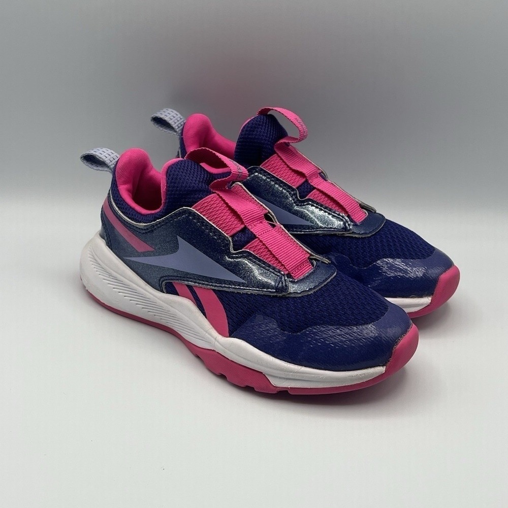 Reebok XT Sprinter Purple Pink Slip On Running Shoes - Kids Girls Size 12 USED